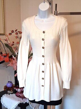 Premium Quality Knit Cardigan Sweater Coat - Soft Knit - Spring Fall Winter XS